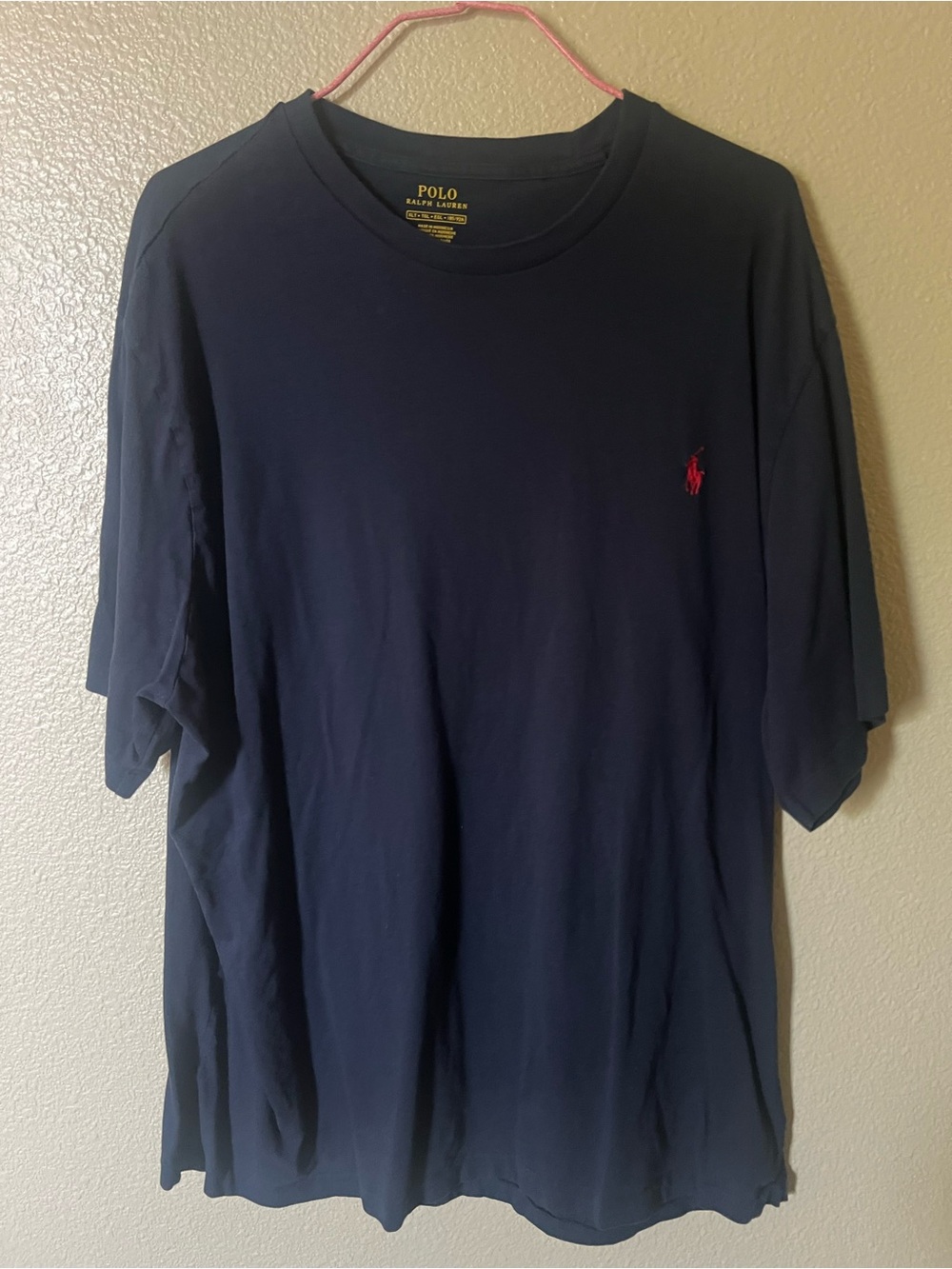 Polo by Ralph Lauren Navy Short Sleeve Crew Tee with Red Pony